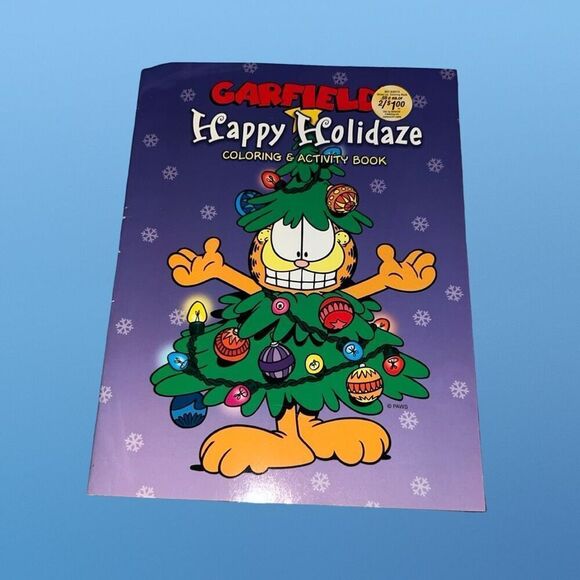 2 NEW 2003 Garfield Happy Holidaze Festival Fun Coloring Books Unused - Picture 6 of 6